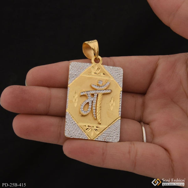 1 Gram Gold Plated Maa Latest Design High-Quality Pendant for Men - Style B415