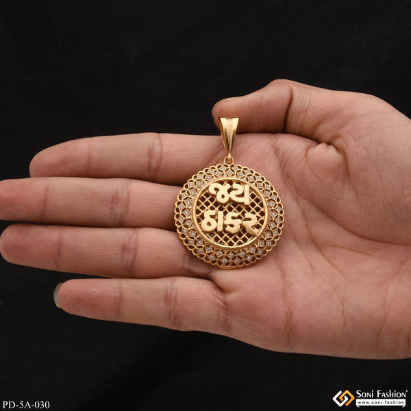 Jay Thakar With Diamond Expensive-looking Design Gold Plated Pendant - Style A030