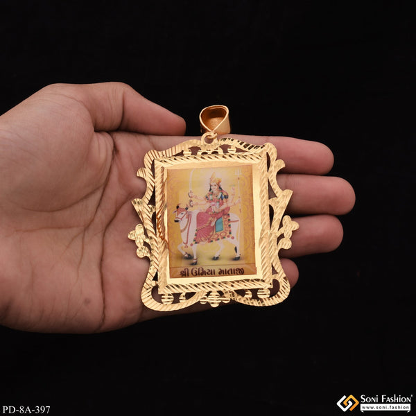 Umiya Maa Handmade Photo Charming Design Gold Plated Pendant For Men - Style A397