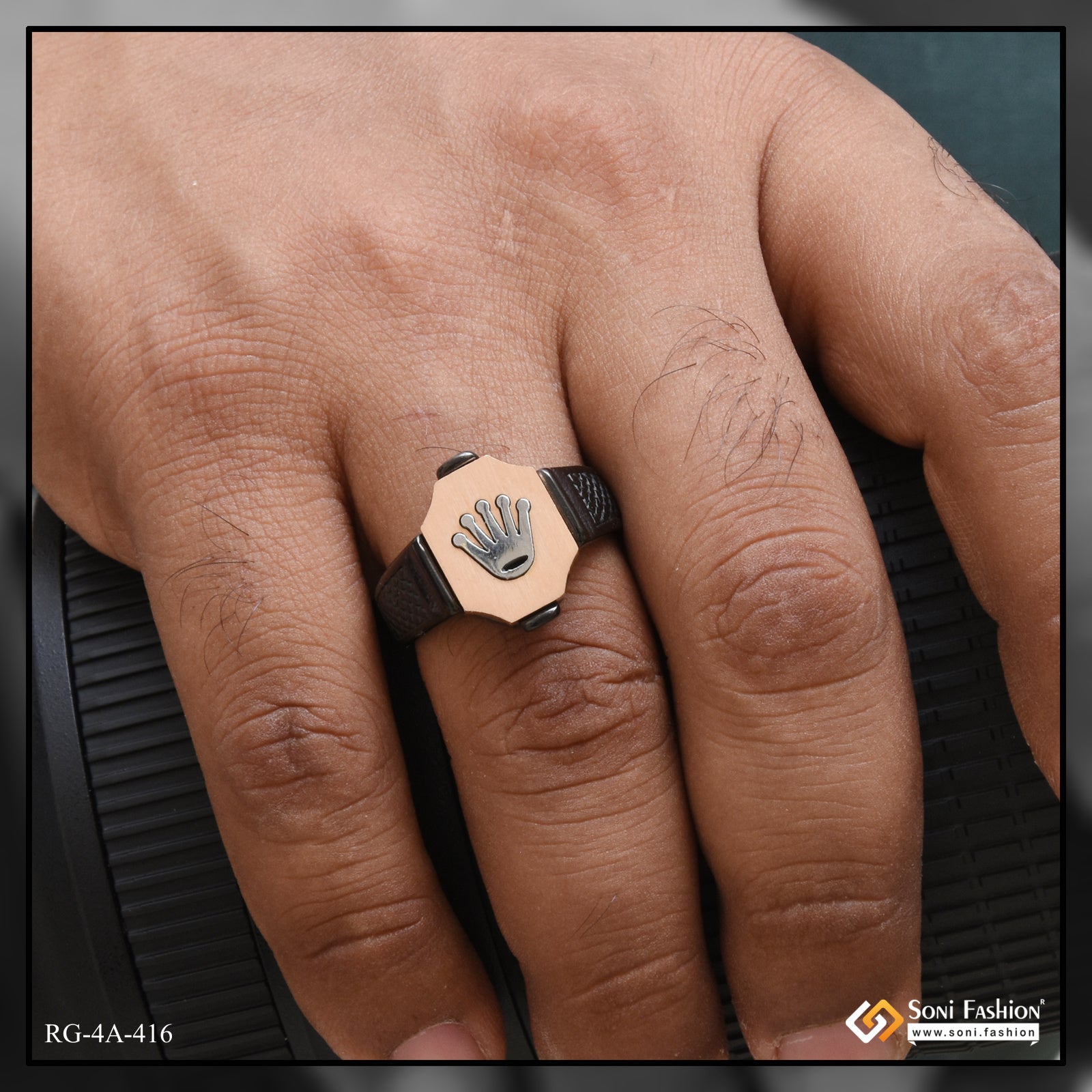 Textured Rings Tagged Rose Gold Ring Soni Fashion