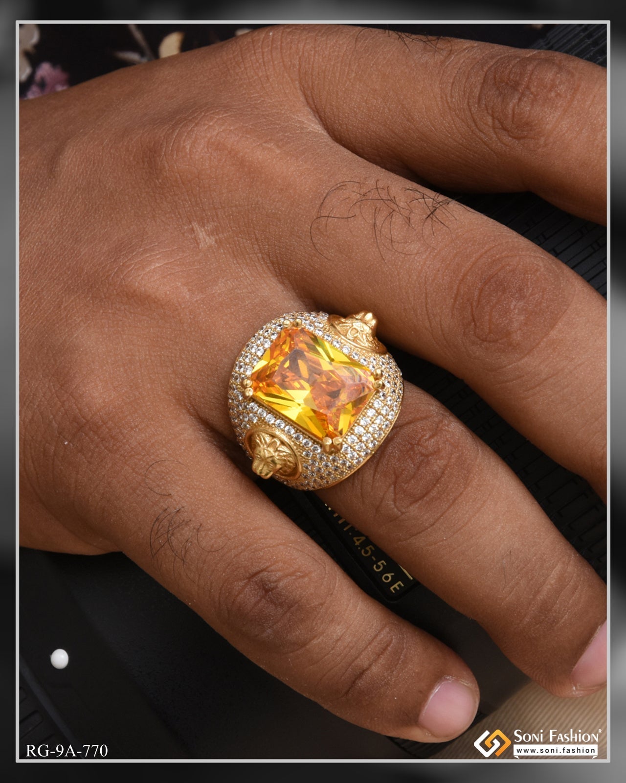 Mens gold ceramic selling ring handmade to order