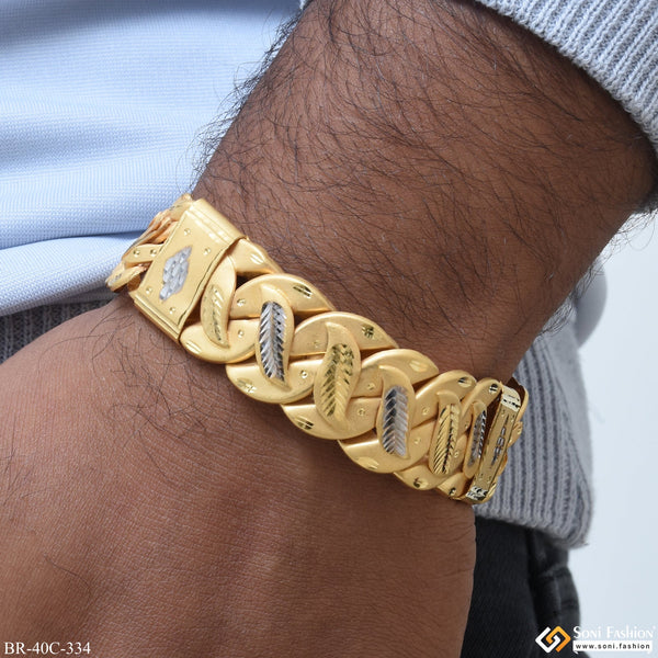 1 Gram Gold Plated Attention-getting Design Pokal Bracelet For Men - Style C334