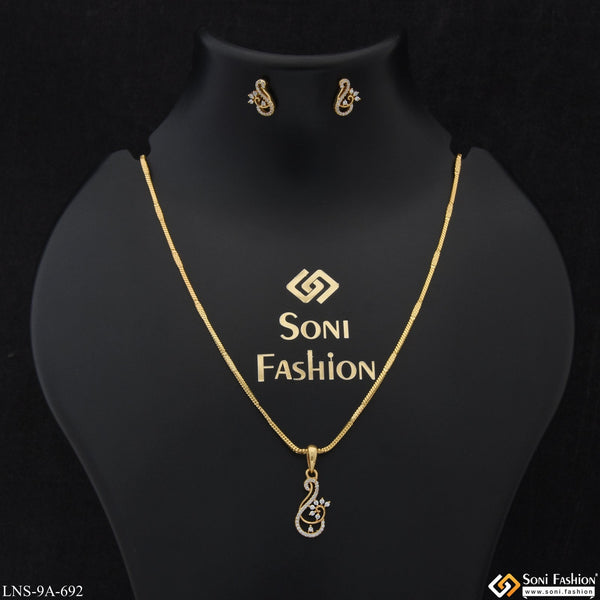 Sparkling Design New Style Gold Plated Necklace Set for Ladies - Style A692