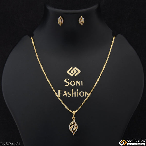 Brilliant Design Cool Design Gold Plated Necklace Set for Ladies - Style A691