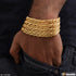 4 Line Cool Design Superior Quality Gold Plated Bracelet - Style B094