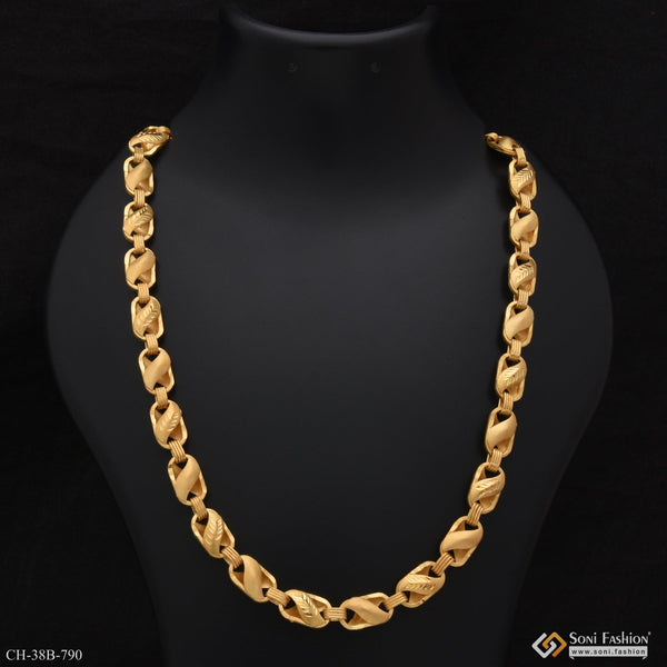 1 Gram Gold Forming Kohli Best Quality Durable Design Chain for Men - Style B790