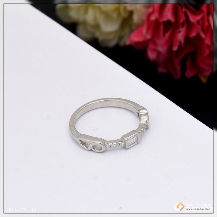 Sterling silver ring with heart design for women - LRG-119