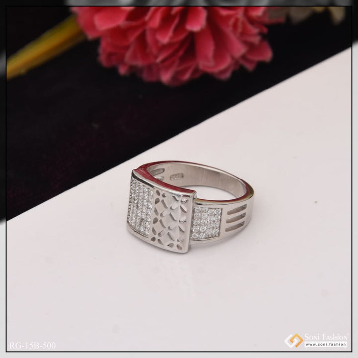 92.5 sterling silver with diamond extraordinary design ring