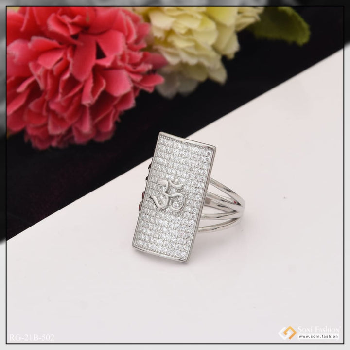 92.5 sterling silver with diamond hand-crafted design ring