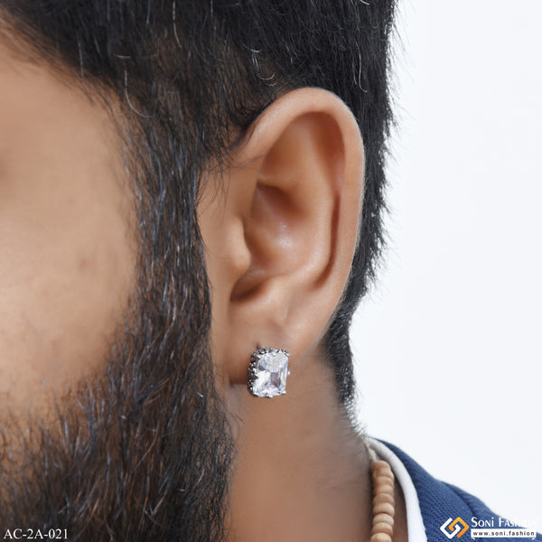 Finely Detailed Design Surgical Steel Stud Earring for Men - Style A021