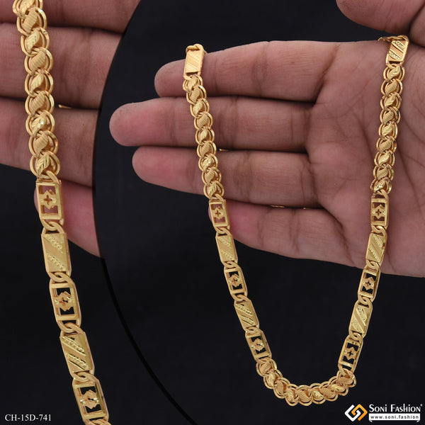 Amazing Design Gold Plated Kohli Nawabi Chain for Men - Style D741