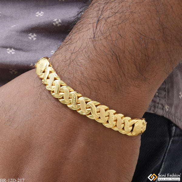 3 In 1 Nawabi Attention-Getting Design Gold Plated Bracelet for Men - Style D217