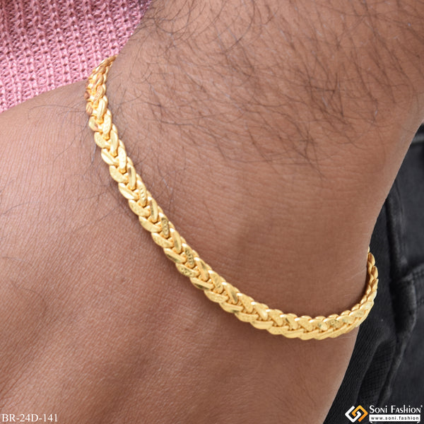 1 Gram Gold Plated Lovely Design High-Quality Bracelet for Men - Style D141