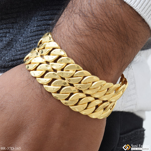 1 Gram Gold Plated Pokal Finely Detailed Design Bracelet for Men - Style D165