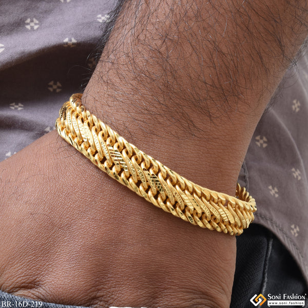 Link Designer Design Best Quality Gold Plated Bracelet for Men - Style D219