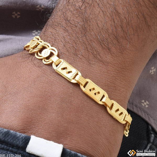 Linked Sophisticated Design Gold Plated Nawabi Bracelet for Men - Style D204