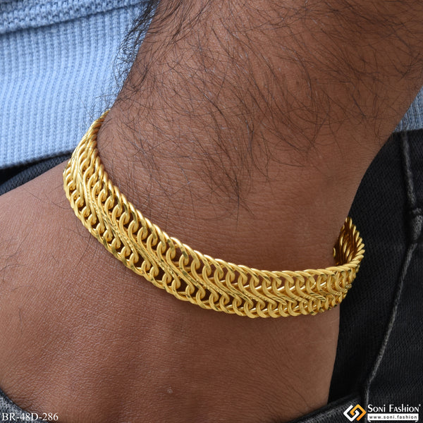 1 Gram Gold Plated Linked Amazing Design Bracelet for Men - Style D286