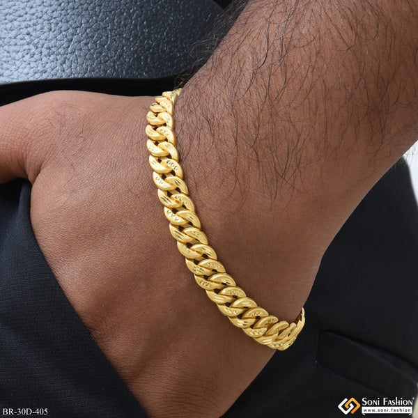 1 Gram Gold Plated Pokal Bracelet for Men - Style D405