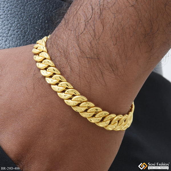 1 Gram Gold Plated Pokal Bracelet for Men - Style D406