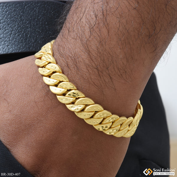 1 Gram Gold Plated Latest Design Pokal Bracelet for Men - Style D407