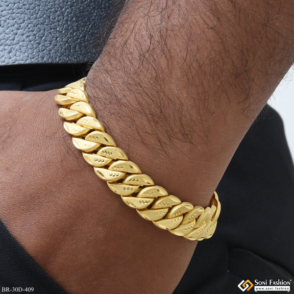 1 Gram Gold Plated Pokal Bracelet for Men - Style D409