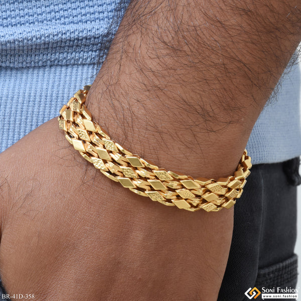 1 Gram Gold Plated Best Quality Elegant Design Bracelet for Men - Style D358