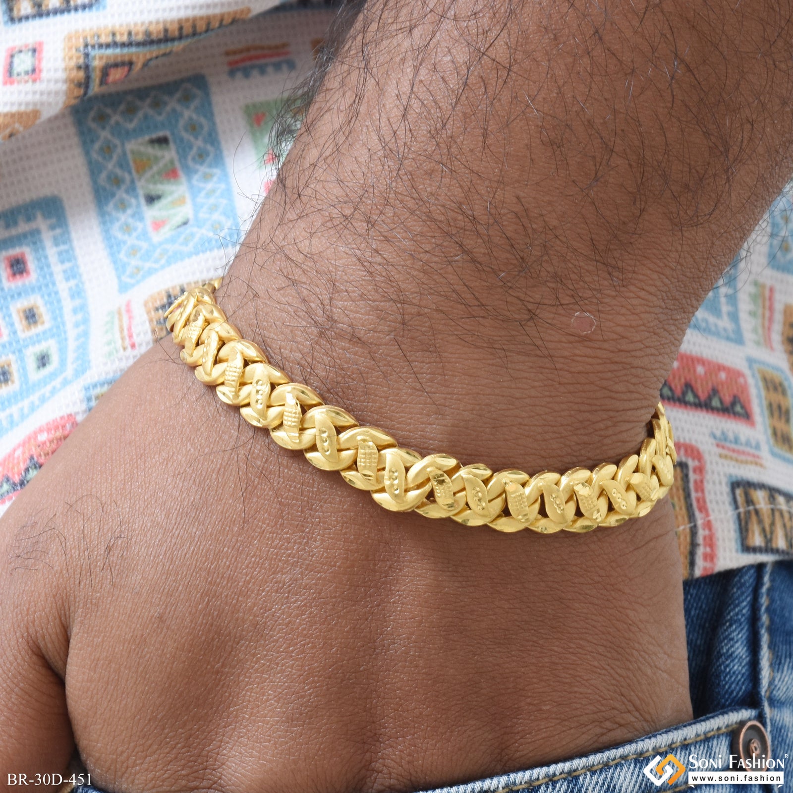 24 karat gold bracelet mens online