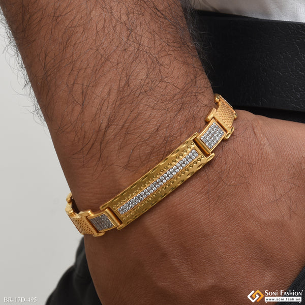 Fashionable Design Gold Plated Bracelet for Men - Style D495