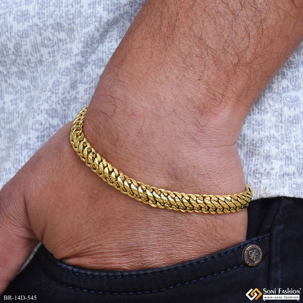 Excellent Design 18k Gold Plated Linked Bracelet for Men - Style D545