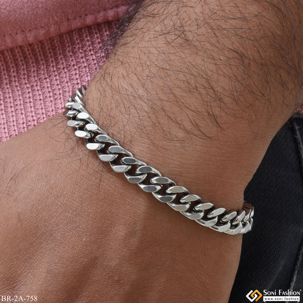 Stainless Steel Silver Color Very High Quality Bracelet For Men - Style A758