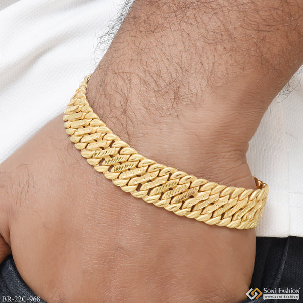 1 Gram Gold Plated Cool Design Pokal Bracelet for Men - Style C968