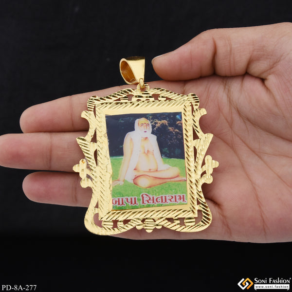 Bapa Sitaram Handmade Photo Elegant Design Gold Plated Pendant for Men - Style A277