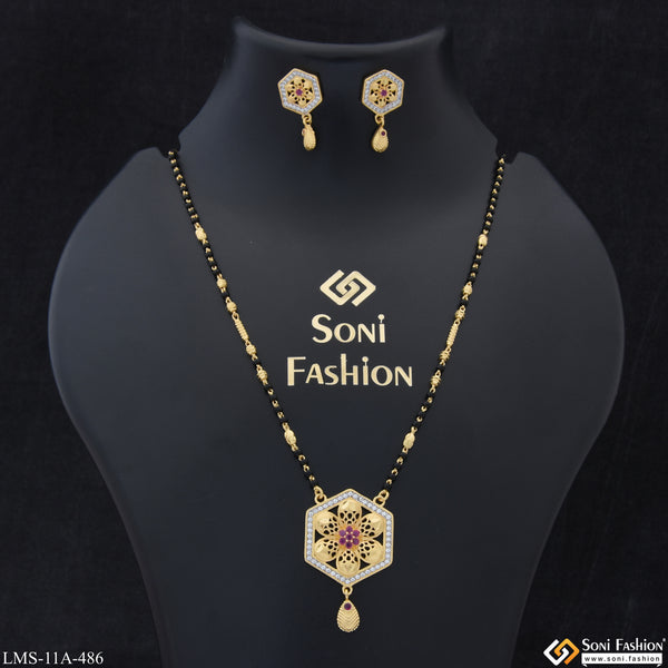 Beautiful Design Designer Gold Plated Mangalsutra Set for Women - Style A486