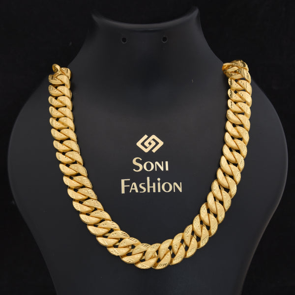 Best Quality Elegant Design Gold Plated Pokal Chain for Men - Style D701