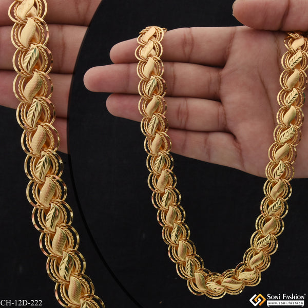 Brilliant Design Attention-Getting Design Gold Plated Chain for Men - Style D222