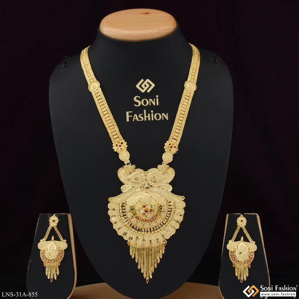 Brilliant Design Gold Plated Necklace Set for Women - Style A855