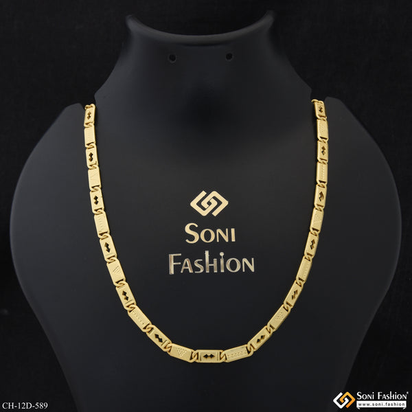 Funky Design Gold Plated Nawabi Chain for Men - Style D589