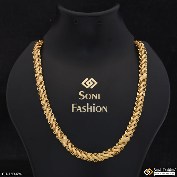 Delicate Design Gold Plated Kohli Chain for Men - Style D694