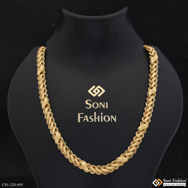 Latest Design High-Quality Gold Plated Kohli Chain for Men - Style D695