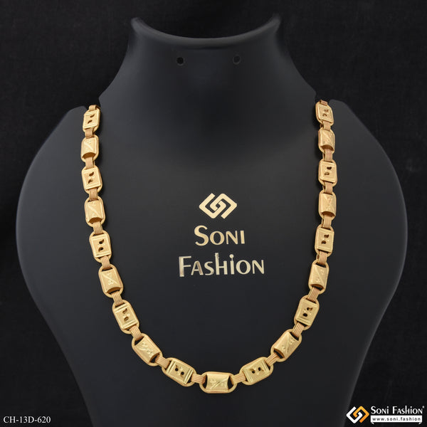 Glamorous Design Gold Plated Nawabi Chain for Men - Style D620