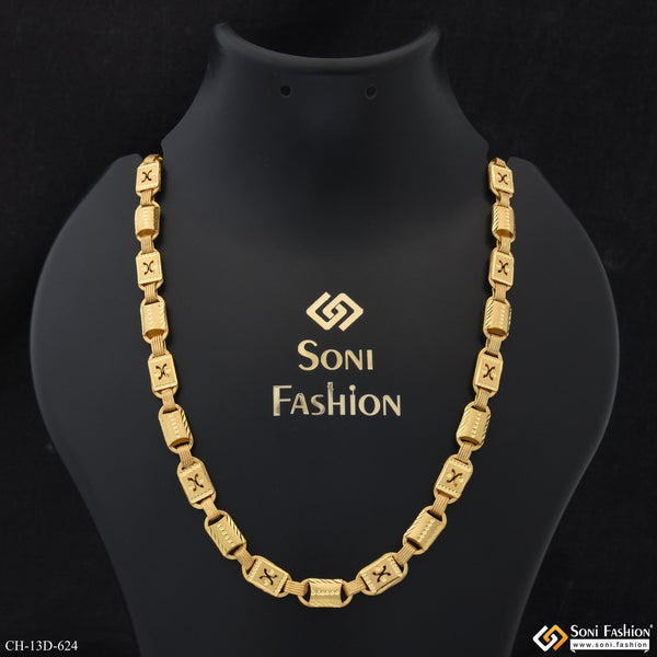 Trending Design Gold Plated Nawabi Chain for Men - Style D624