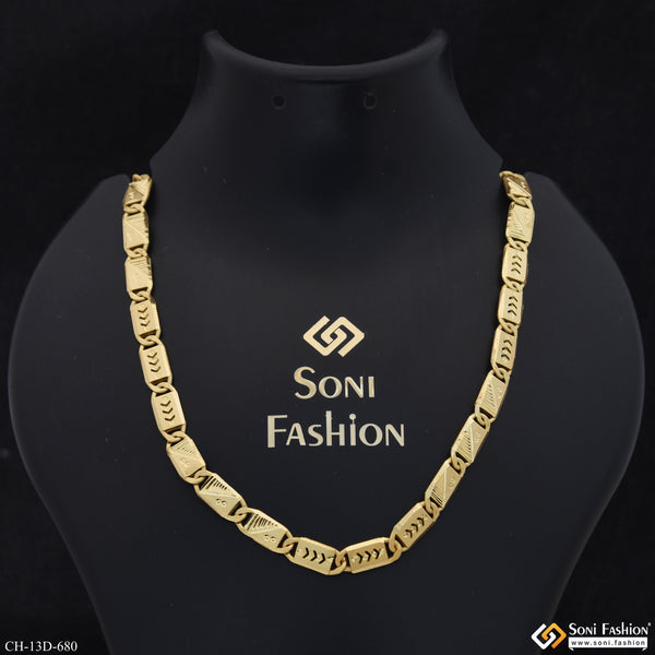 Gorgeous Design Gold Plated Nawabi Chain for Men - Style D680