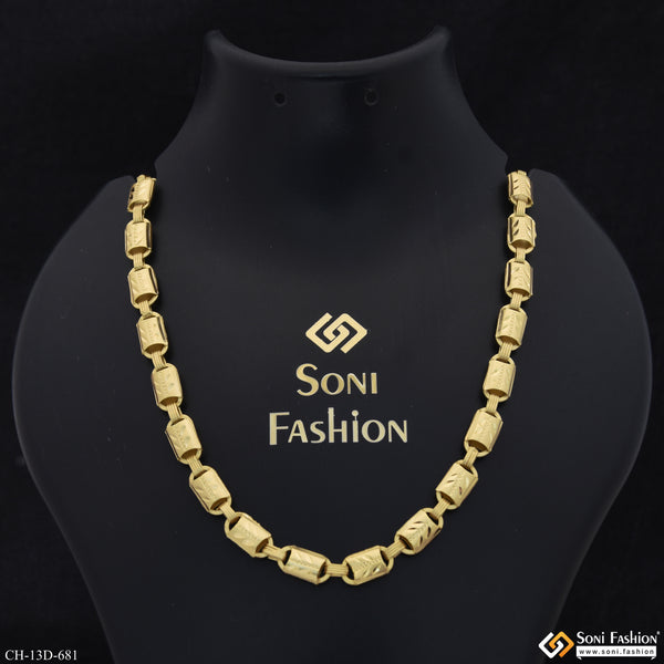 Prominent Design Gold Plated Nawabi Chain for Men - Style D681