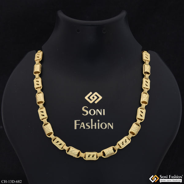 Fabulous Design Gold Plated Nawabi Chain for Men - Style D682