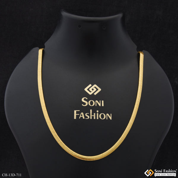 Stylish Design Gold Plated Snake Chain for Men - Style D711