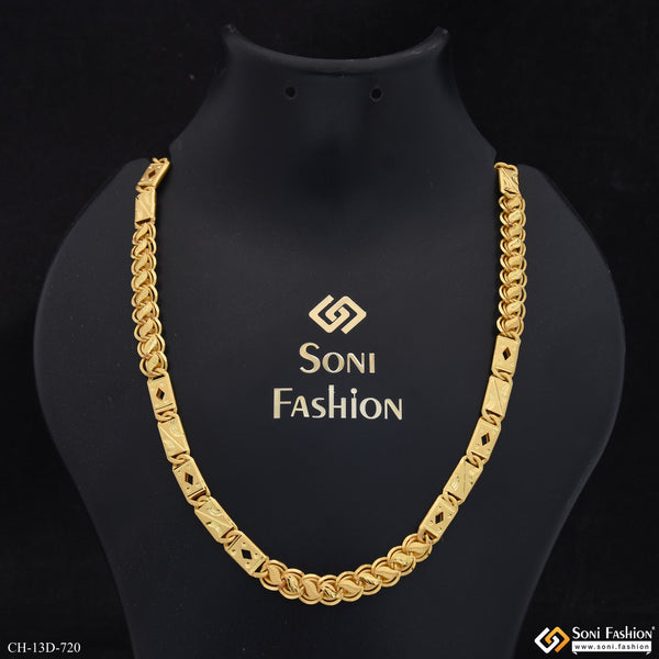 Popular Design Gold Plated Kohli Nawabi Chain for Men - Style D720