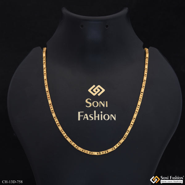 Slim Design Gold Plated Nawabi Chain for Men - Style D758