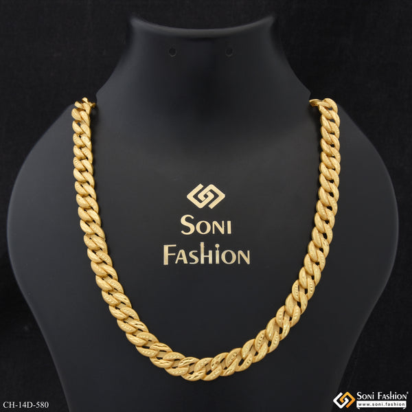 Latest Design High-Quality Gold Plated Pokal Chain for Men - Style D580