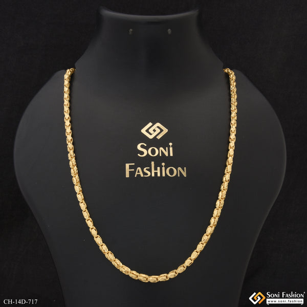 Fashionable Design Gold Plated Rajwadi Chain for Men - Style D717