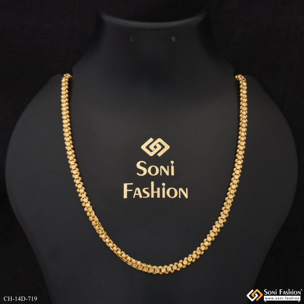 Fancy Design High-Quality Gold Plated Rajwadi Chain for Men - Style D719